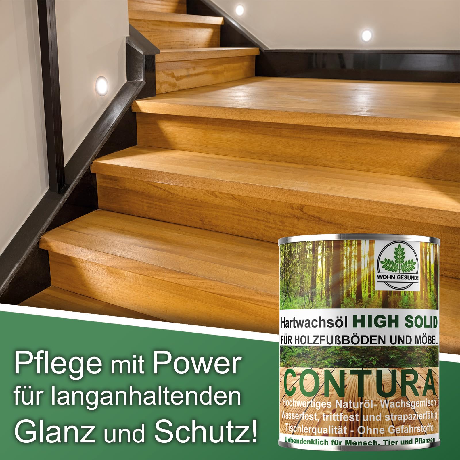 CONTURA Hartwachsöl High Solid 2,5 Liter Farblos anfeuernd Holzöl Parkett