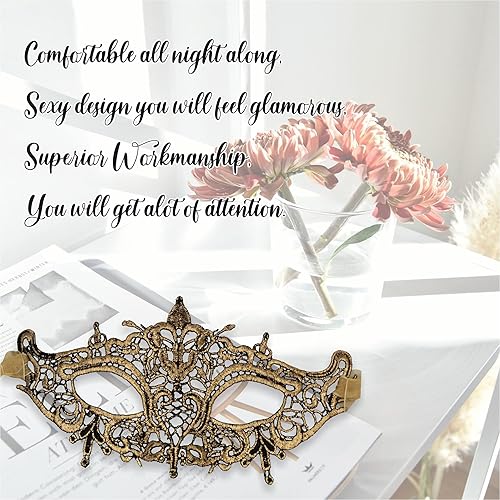 Miniatura 4 de Masquerade Mask For Women Lace Masquerade Masks for Masquerade Party, Proms, Venetian Party, Mardi Gras, Halloween & Cosplay
