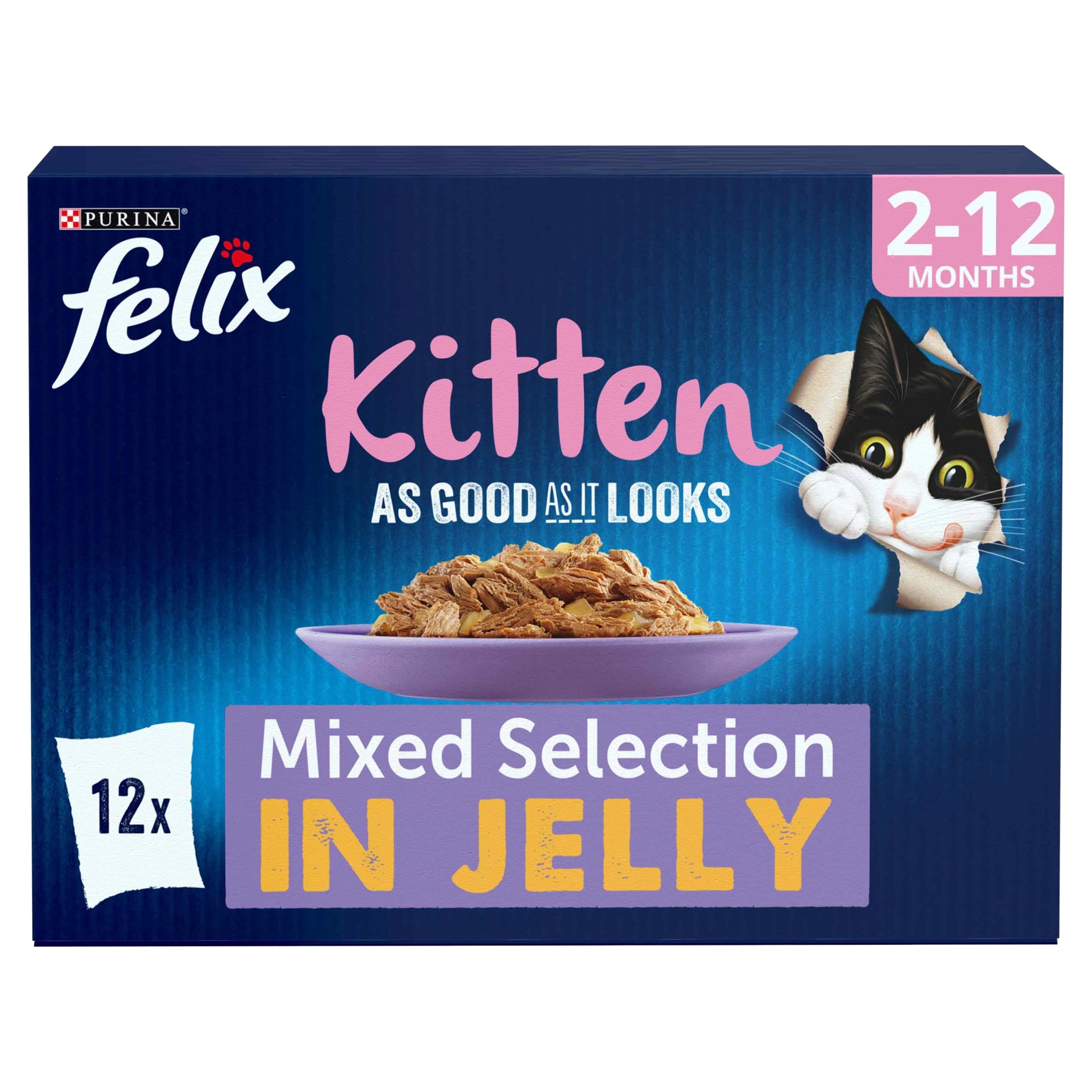 FelixAs Good As it Looks Kitten Mixed in Jelly Wet Cat Food 12x85g