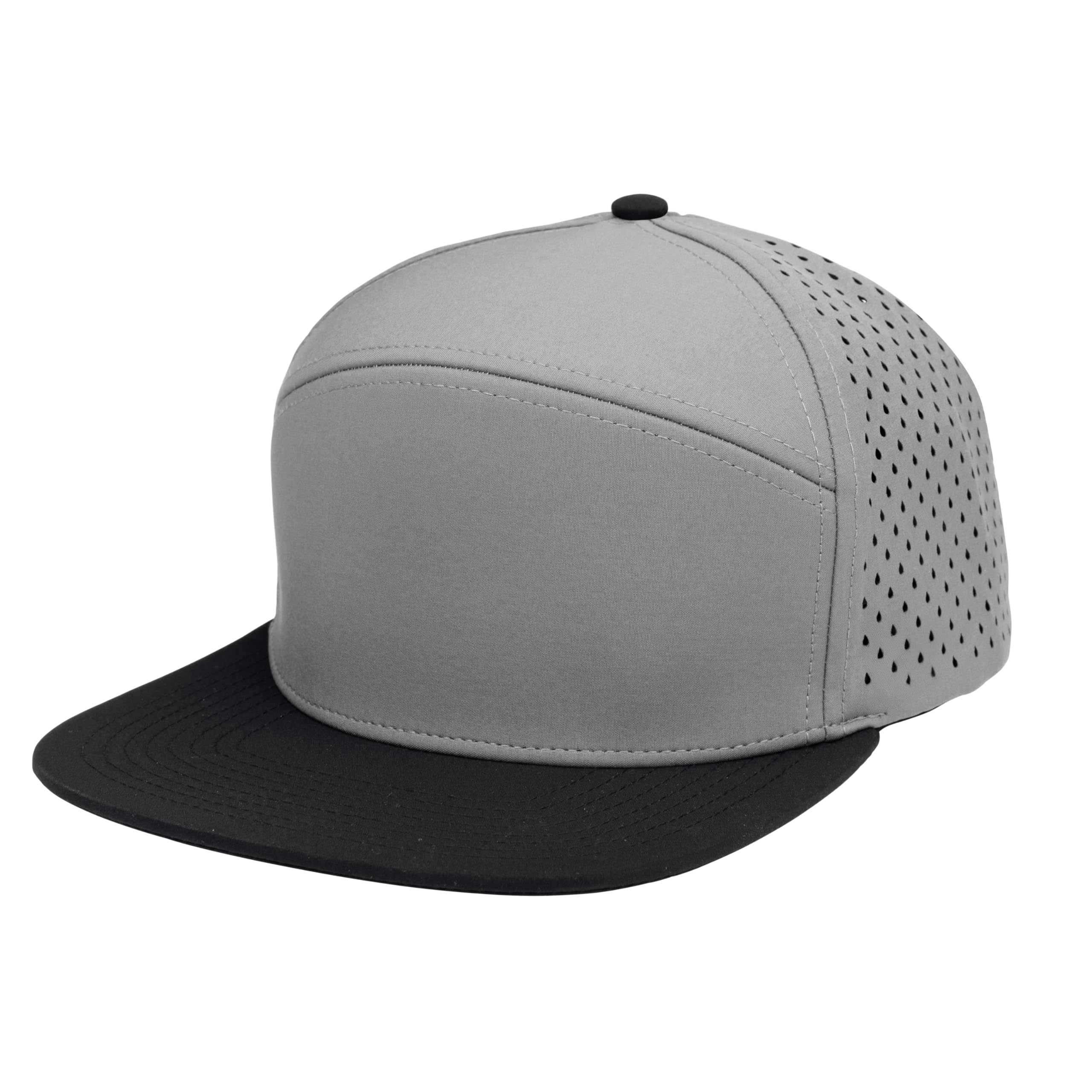 Billest Gresham Flat‑Bill 5‑Panel Snapback Hat – Adjustable Cap for Men &amp; Women | Water‑Repellent Performance Fabric