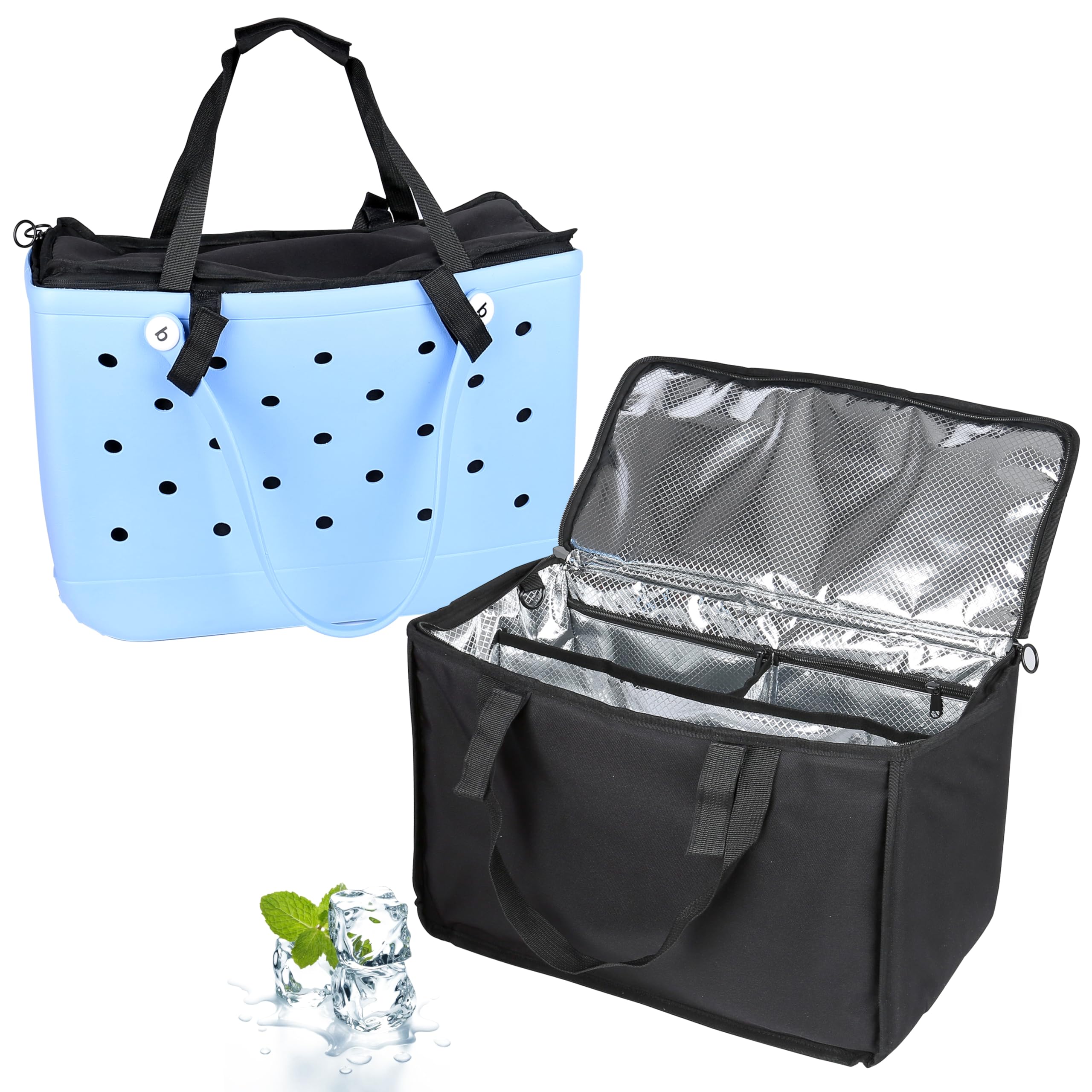 Photo 1 of Cooler Insert for Bogg Bag XL. 30L (1030oz) Capacity / 8 Hours of Coldness / 3 Dividers/Waterproof Cooler Organizer Insert for Bogg Bag XL, for Keeping Food Cold On the Beach, Camping, and Picnics