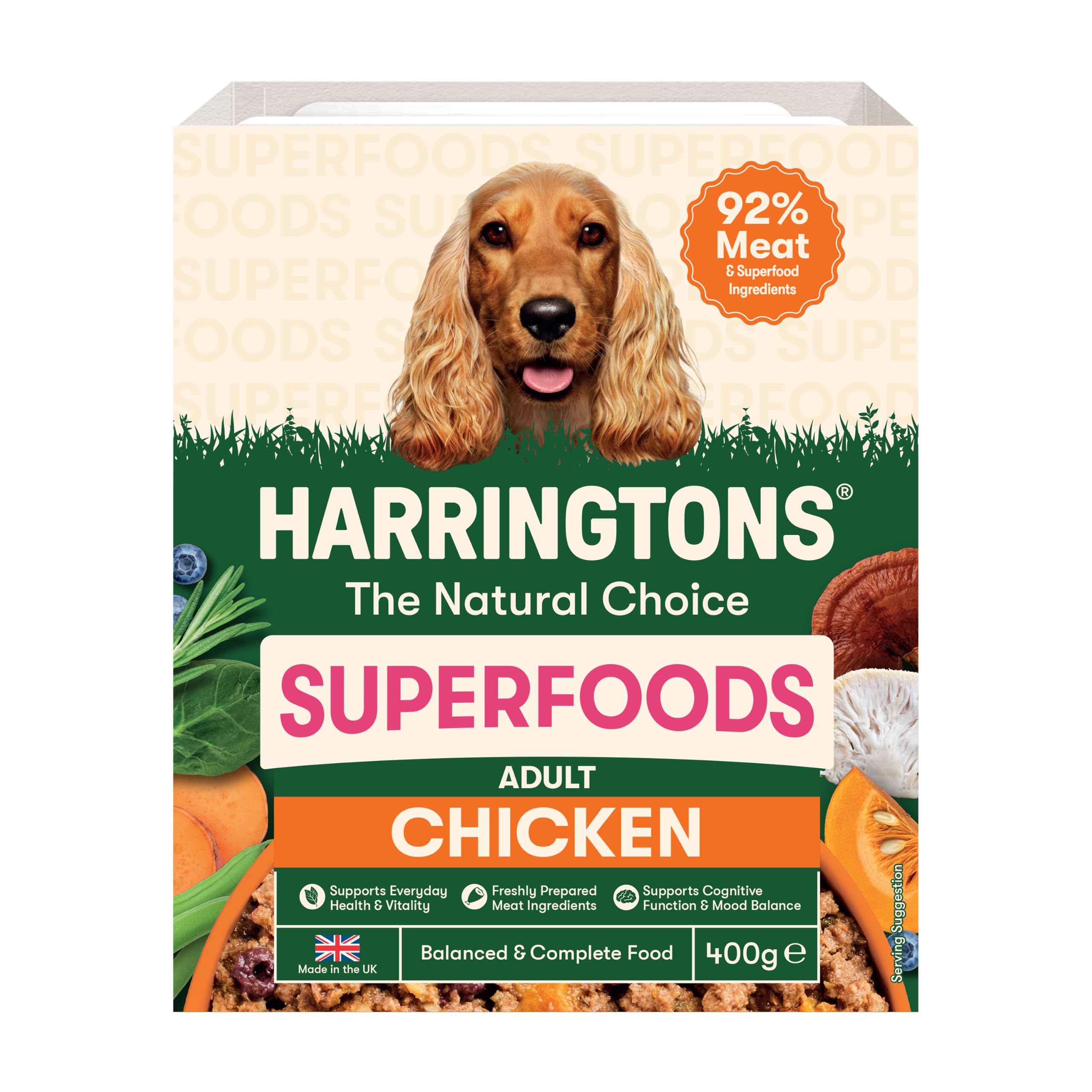 Harringtons Superfoods Wet Adult Dog Food Chicken 6x400g