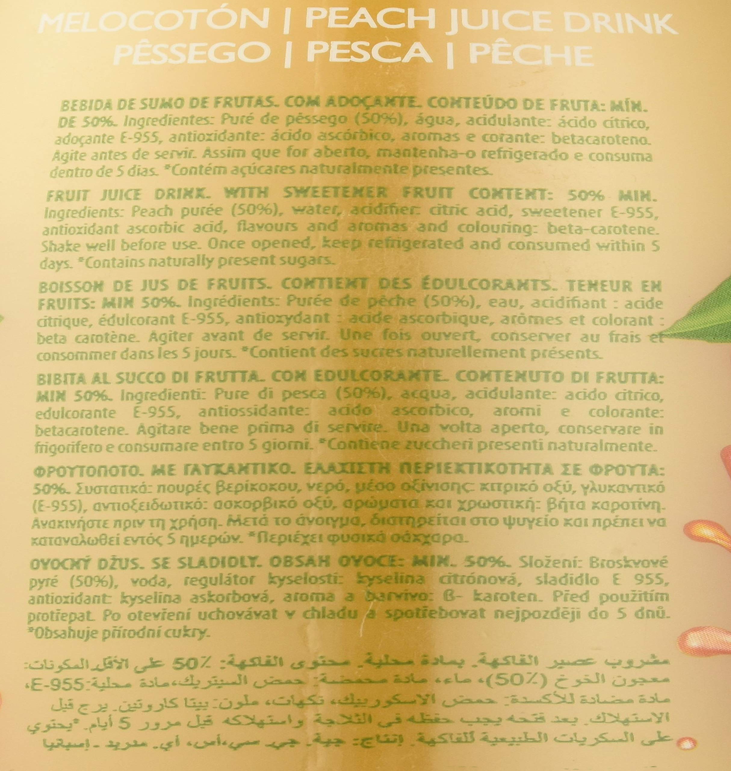 Don Simon Nectar de Frutas Melocotón sin Azúcar, 1.5L