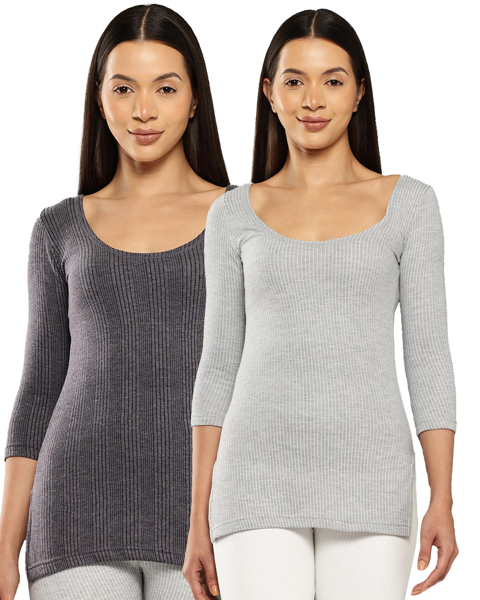 leading lady Women Cotton-Poly Thermal Tops Pack of 2-picture-13
