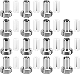 30 PCS VFL Fiber Optic Visual Fault Locator Replacement Parts Kit, Include 15Pcs Optical Ceramic Core Tube Sleeve and 15Pcs Metal Heads Tips Fitting Connectors for Tester Light Meter Network Cable
