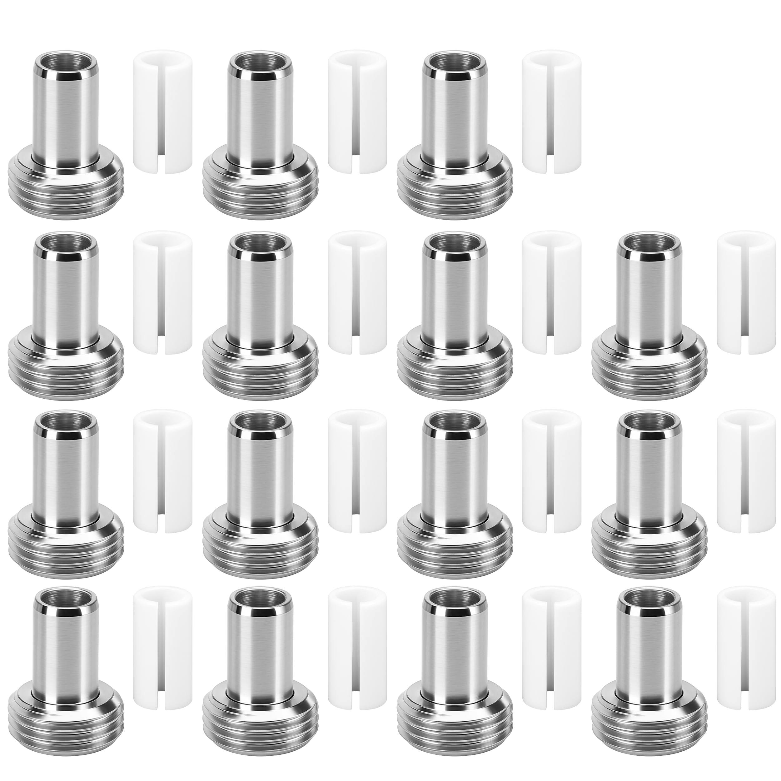30 PCS VFL Fiber Optic Visual Fault Locator Replacement Parts Kit, Include 15Pcs Optical Ceramic Core Tube Sleeve and 15Pcs Metal Heads Tips Fitting Connectors for Tester Light Meter Network Cable-picture-17