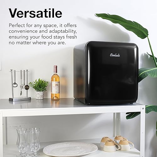 Miniatura 5 de Cooluli Mini refrigerador Curve de 1.7 pies cúbicos, refrigerador pequeño para dormitorio, oficina, dormitorio universitario, control inteligente de