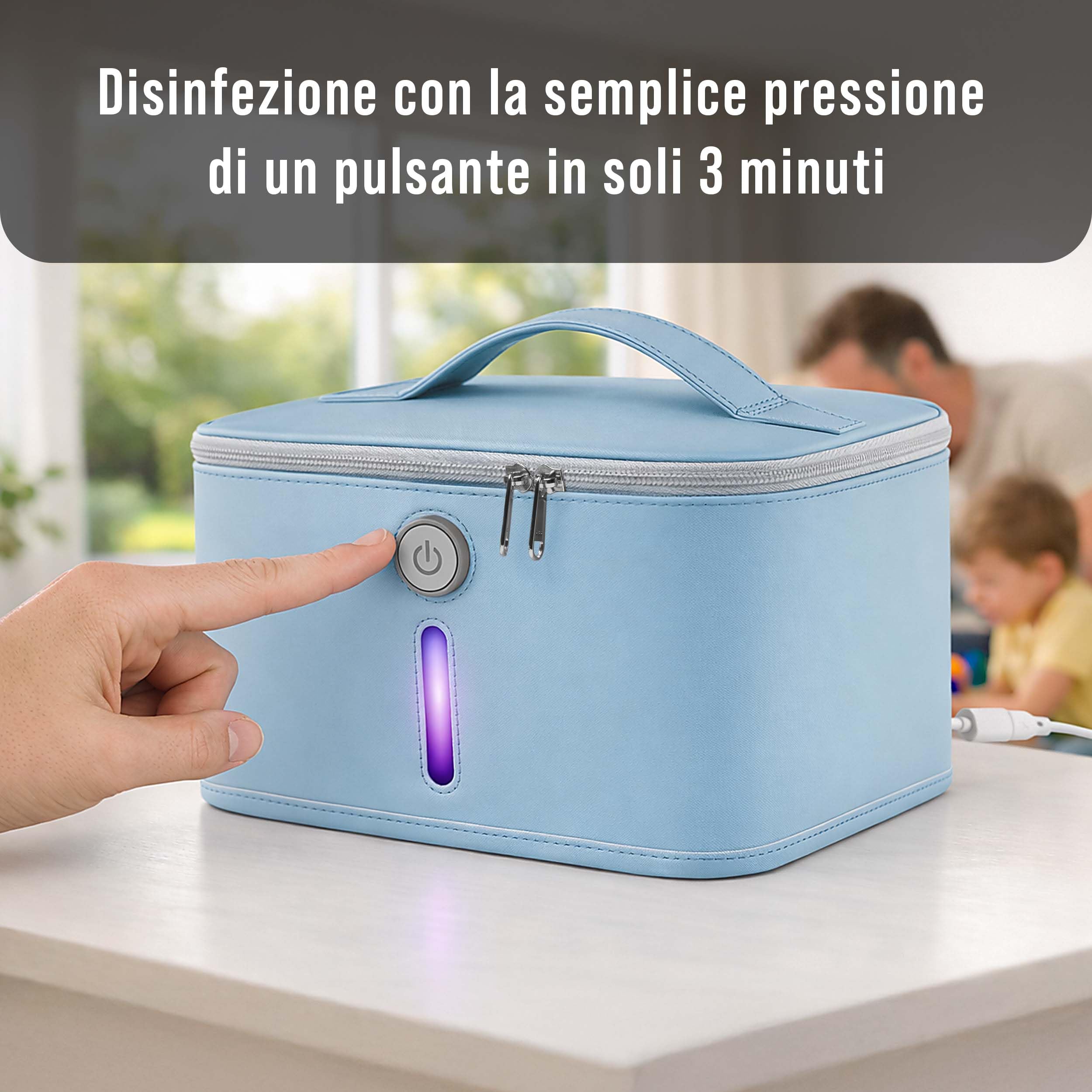 Pulox Borsa di disinfezione UVC - Sterilizzatore UV portatile per una sterilizzazione rapida al 99,9% in 3 minuti