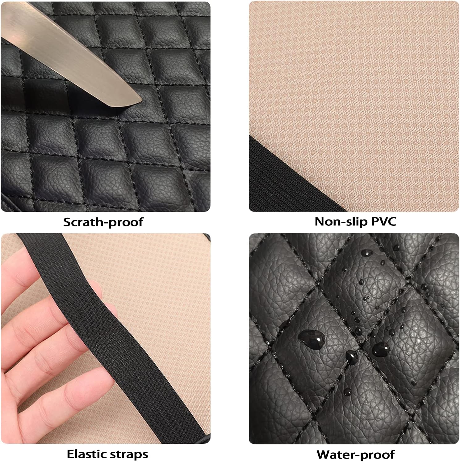 AUPER Center Console Cover, PU Leather Car Armrest Box Cover Protector, Waterproof Car Armrest Cover for Car