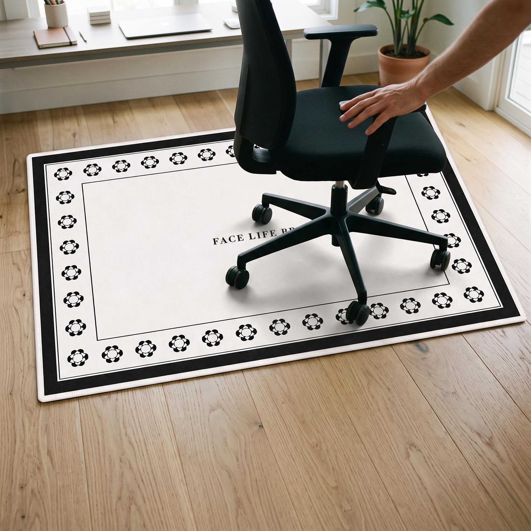 Protector Suelo Silla Ruedas Antislizante para un Espacio Trabajo y Protegido, Gris Moteado-Cuadrado (Alfombra insonorizada Antideslizante), 100 * 120