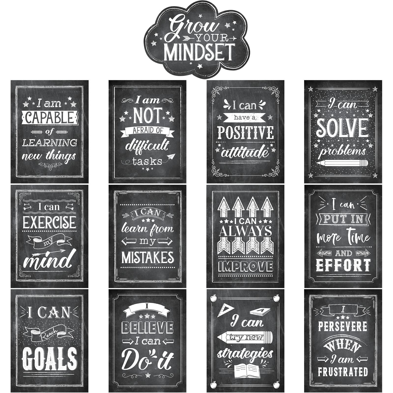 Buy Growth Mindset s Bulletin Board Positive Sayings Accents Display