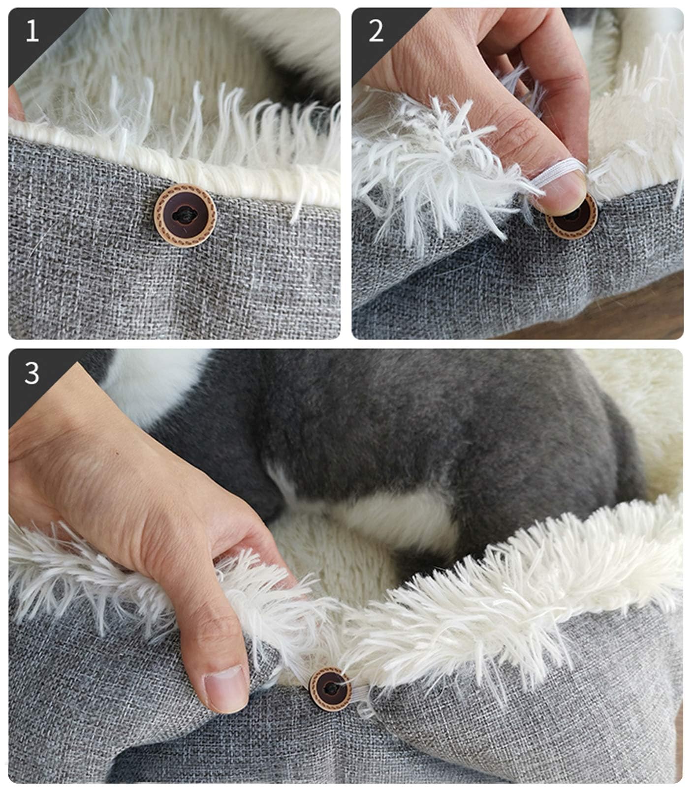 سجادة سرير للقطط ذاتية التدفئة من تراسل، بطانية نوم ناعمة 2 في 1، وسادة سرير للقطط والكلاب الصغيرة، وسادة حرارية فائقة الدفء للحيوانات الاليفة في الاماكن المغلقة والمفتوحة