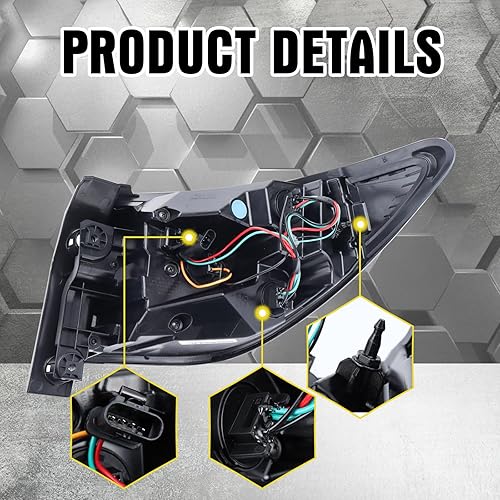 Miniatura 2 de SAOKNCE Conjunto de luz trasera Lámparas traseras para Chevrolet Traverse 2013-2017 lado izquierdo del conductor 12318796 GM2804112