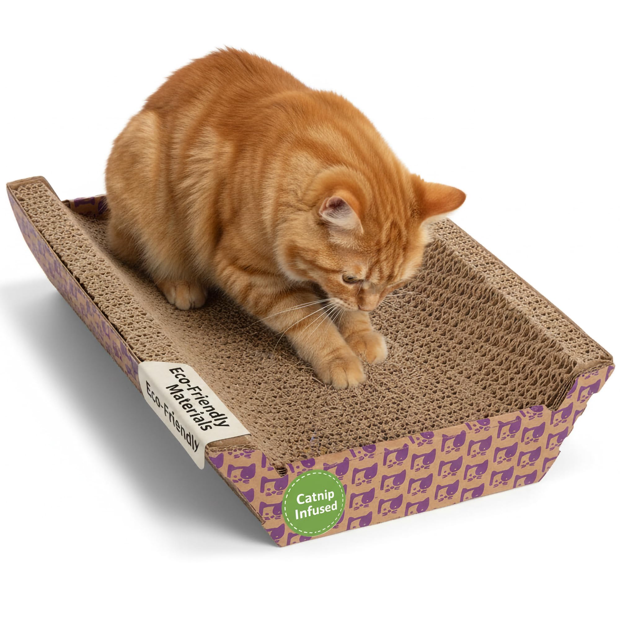 SmartyKat Super Scratcher Chaise Corrugated Cat Scratcher, Catnip Infusion Technology - Brown, One Size