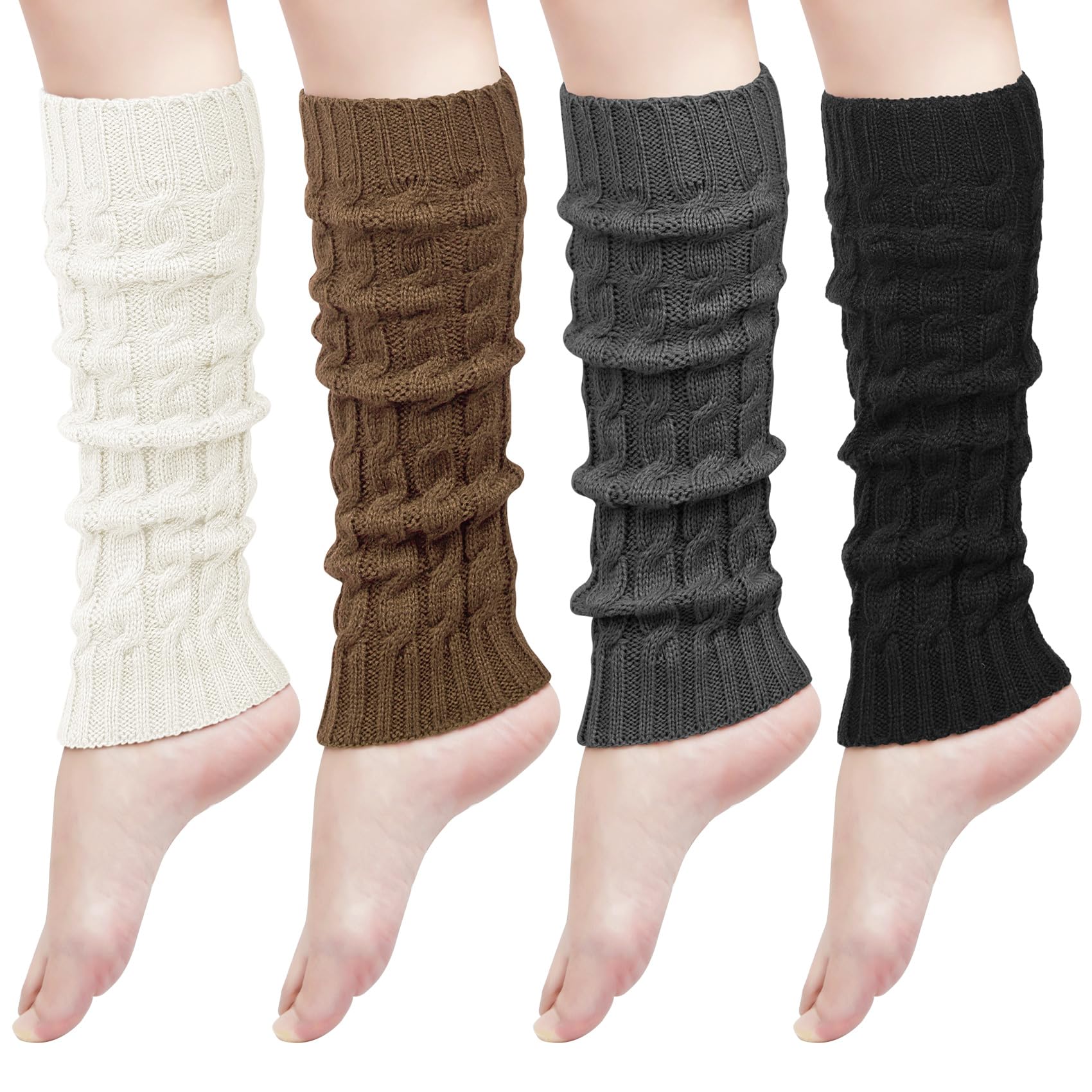 Loritta Womens Leg Warmers Winter Warm Knit Long Boot Socks Slouch Knee High 80s for Party
