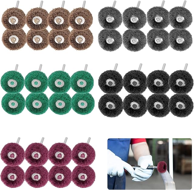 HSEAMALL 100PCS Buffing Wheel, Abrasive Buffs Polishing Wheel for Rotary Tools Accessories