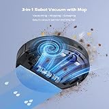 Lubluelu SL68 Robot Aspirateur Laveur Puissante et Silencieux 3 en 1,4000Pa,Navigation LiDAR Laser,Modes de Nettoyage Personnalisés,Robot Laveur de Sol pour Poils d'animaux,Les Débris, Les Cheveux - 8