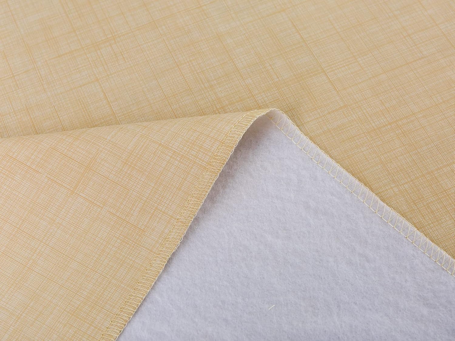 Pioggia Vinyl Tablecloth with Flannel Backing Rectangle Waterproof Oil-Proof Plastic Table Cloth Wipeable PVC Table Cover for Indoor and Outdoor (Beige, 60 x 120 Inch)