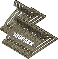 Vista 19 de SPECILITE Perchas de Alambre de Metal a Granel Paquete de 50 con Ranura, 16.7 Pulgadas, Calibre 12 Ultra Delgadas, Antideslizantes, para Trajes