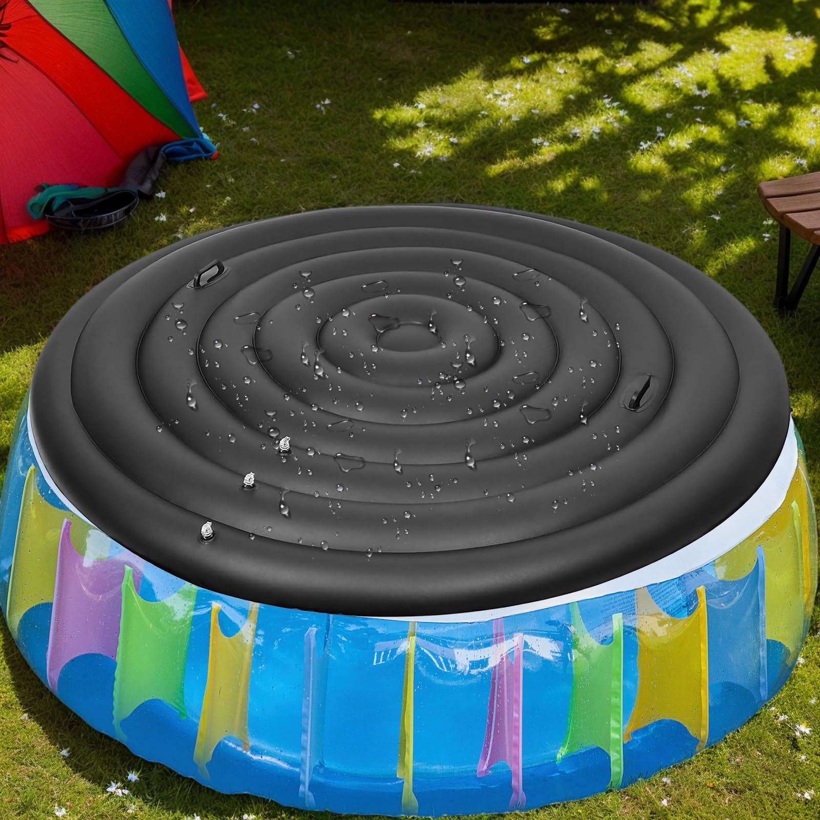 Cubierta para Hidromasaje Hinchable Protector De SPA Inflable | Aislante Térmico Para Bañera De Hidromasaje para Jardín Terraza Interior Exterior Camping Baño