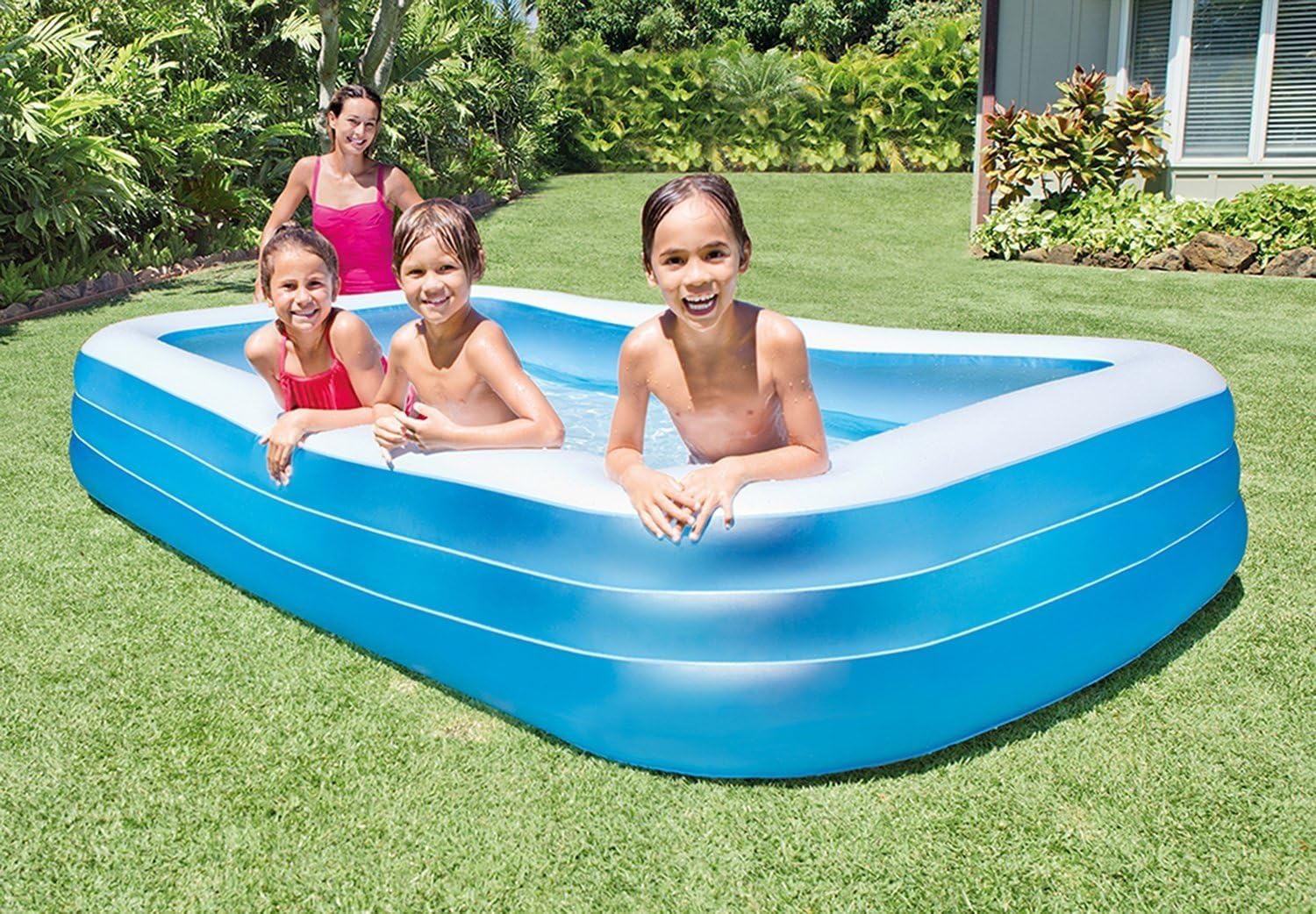 Intex - 58484NP - Gefrosteter rechteckiger Pool - blaue Farbe, Blau