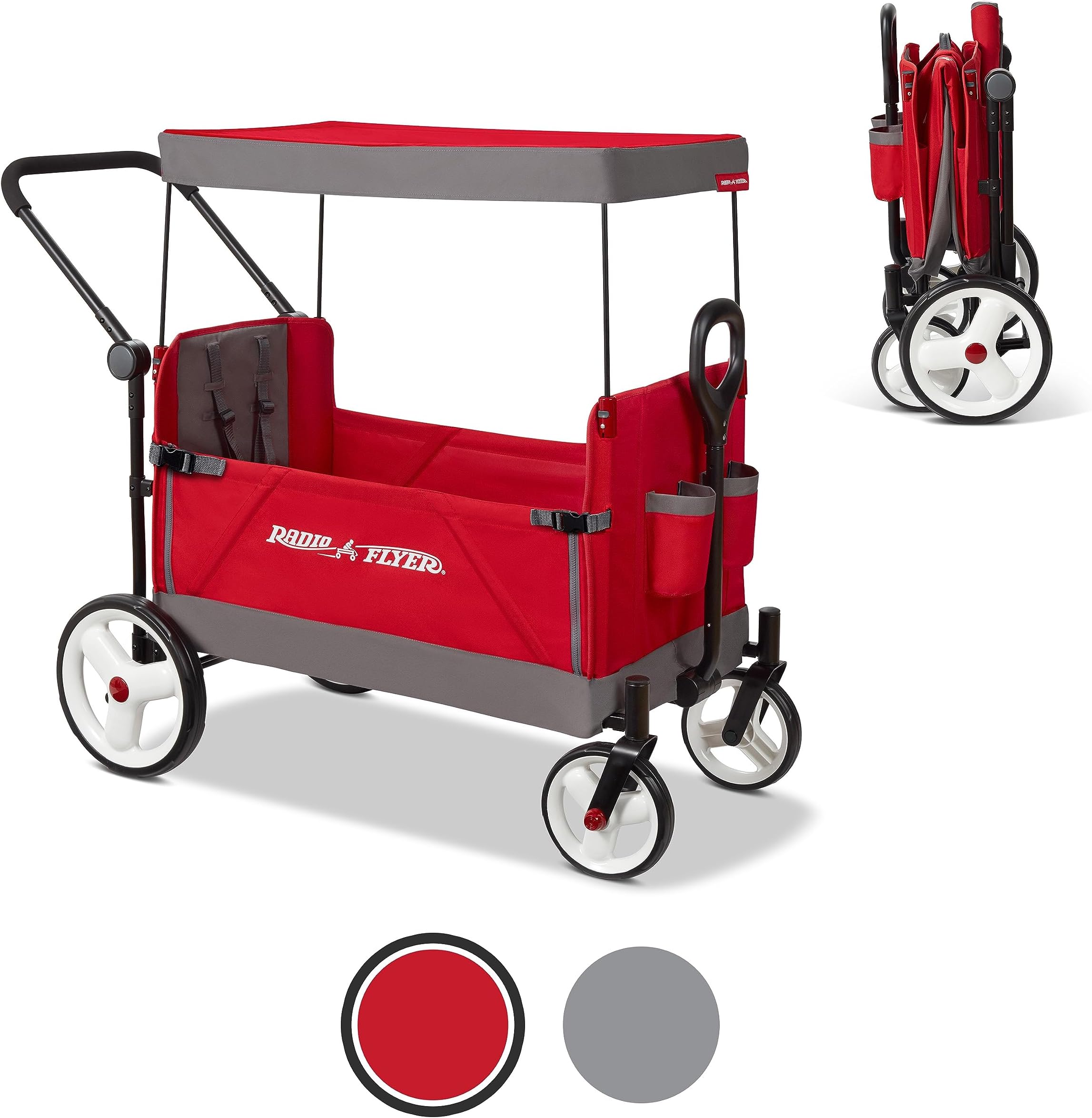 Radio Flyer Convertible Stroll 'N Wagon, Red