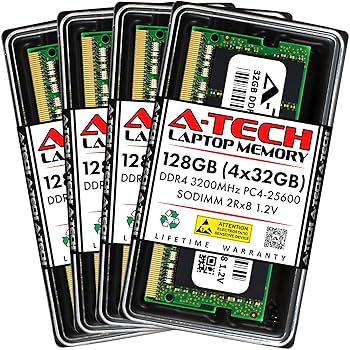 メモリー DDR4 SODIM 32GB PC4-3200 128GB (32GBx4) メモリー DDR4 SODIM 32GB PC4-3200 128GB (32GBx4) Amazon.com