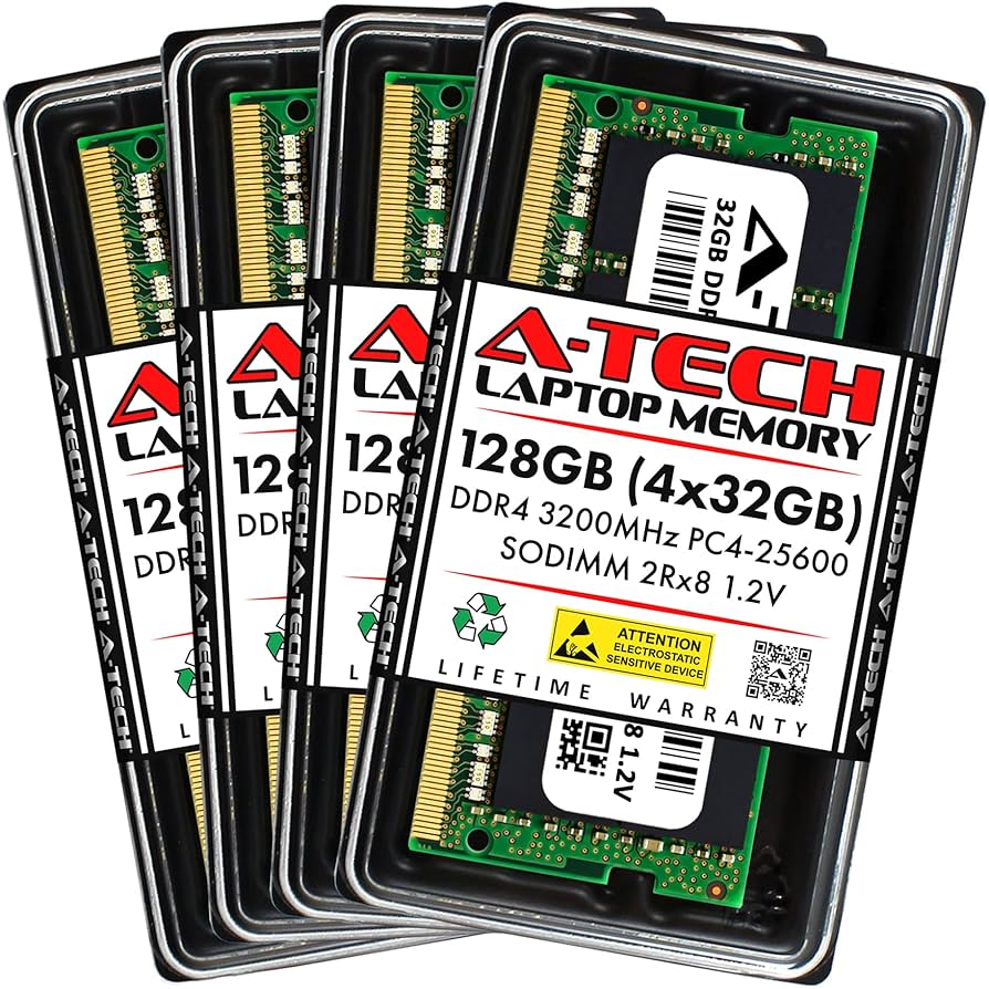 Amazon.co.jp: A-Tech 128GB (4x32GB) DDR4 3200MHz SODIMM PC4