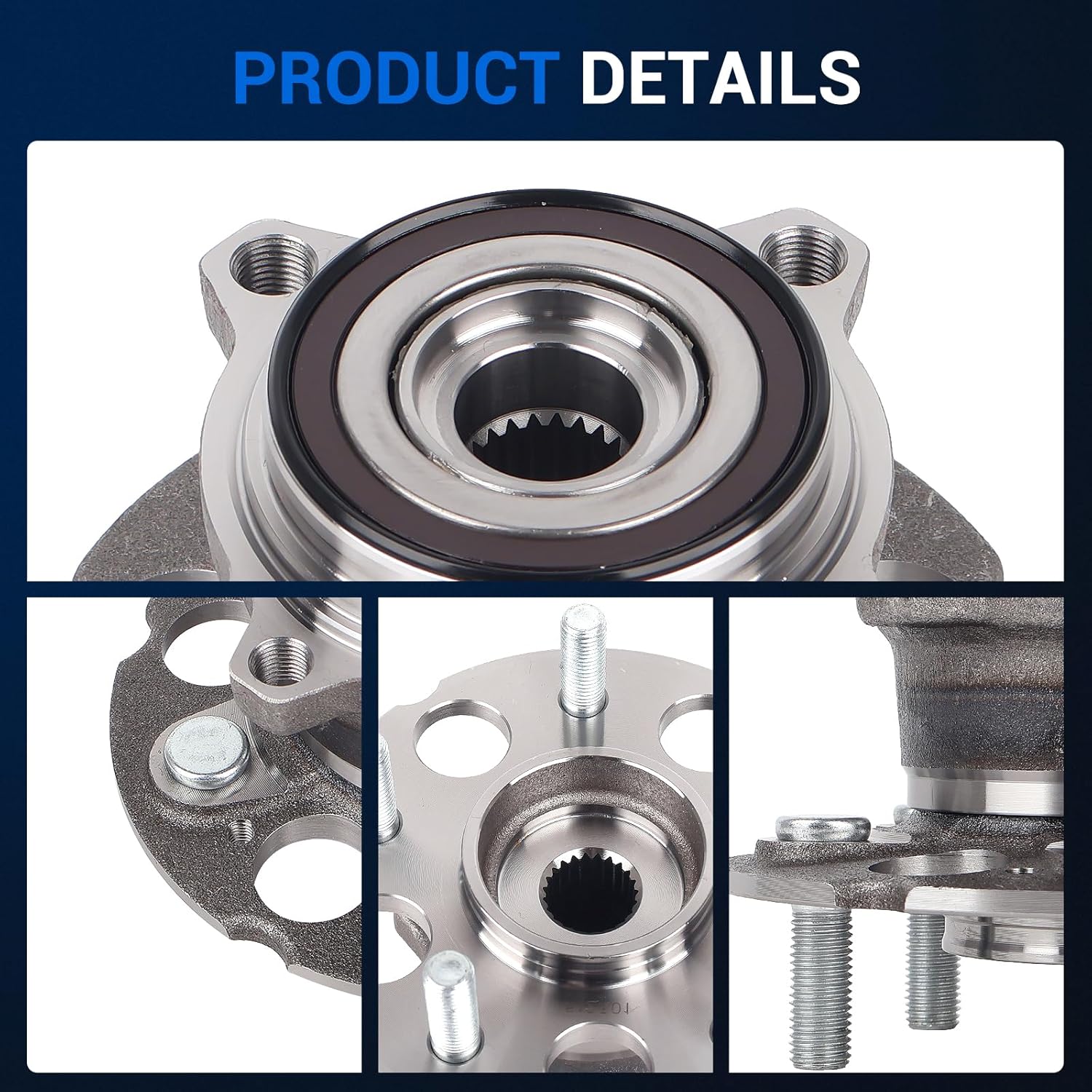 Autoround 512501 Wheel Hub and Bearing Assembly Rear fit for AWD 2013-2015 Acura RDX, 2012-2016 Honda CR-V, 5 Lugs w/ABS