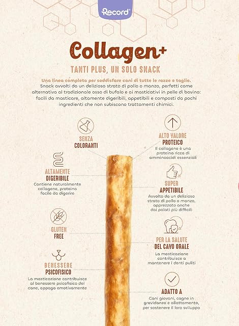 Foto 4 de 4 de Record - Snack Premium para Perros Collagen+ Sabor Pato con Alto Valor proteico.Mascativos para Perros Ricos…