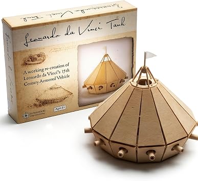 Pathfinders STEM Kit Leonardo da Vinci Tank | Build It Yourself Wooden Model | Educational Engineering Project for Kids & Teens | Historical Military Machine Replica Toy| Science Kits for kis