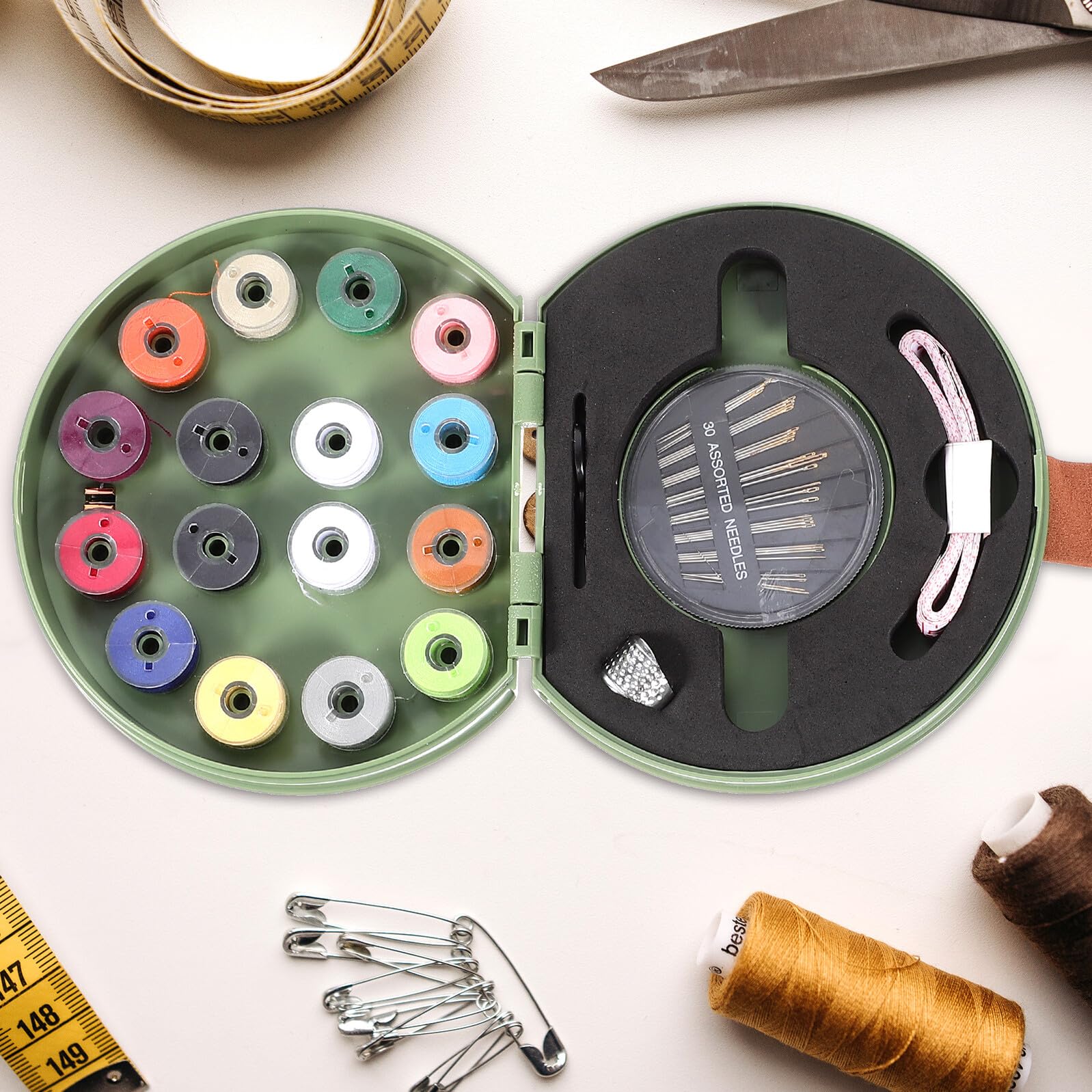 Mini Kit de Costura Portátil para Madre y Amigas, Organizador Compacto
