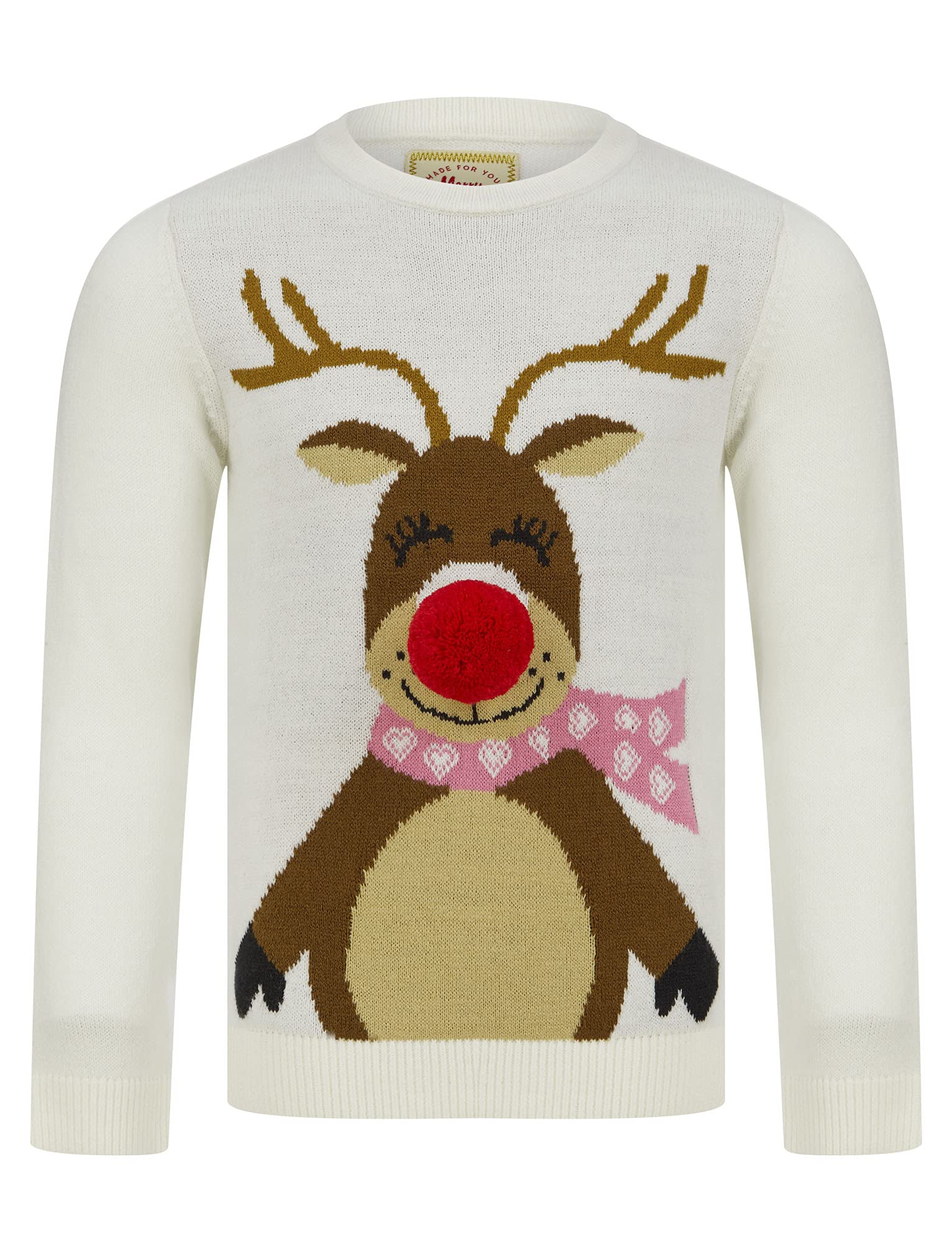 Tokyo LaundryGirls 'Merry Christmas' Crew Neck Novelty Xmas Jumper