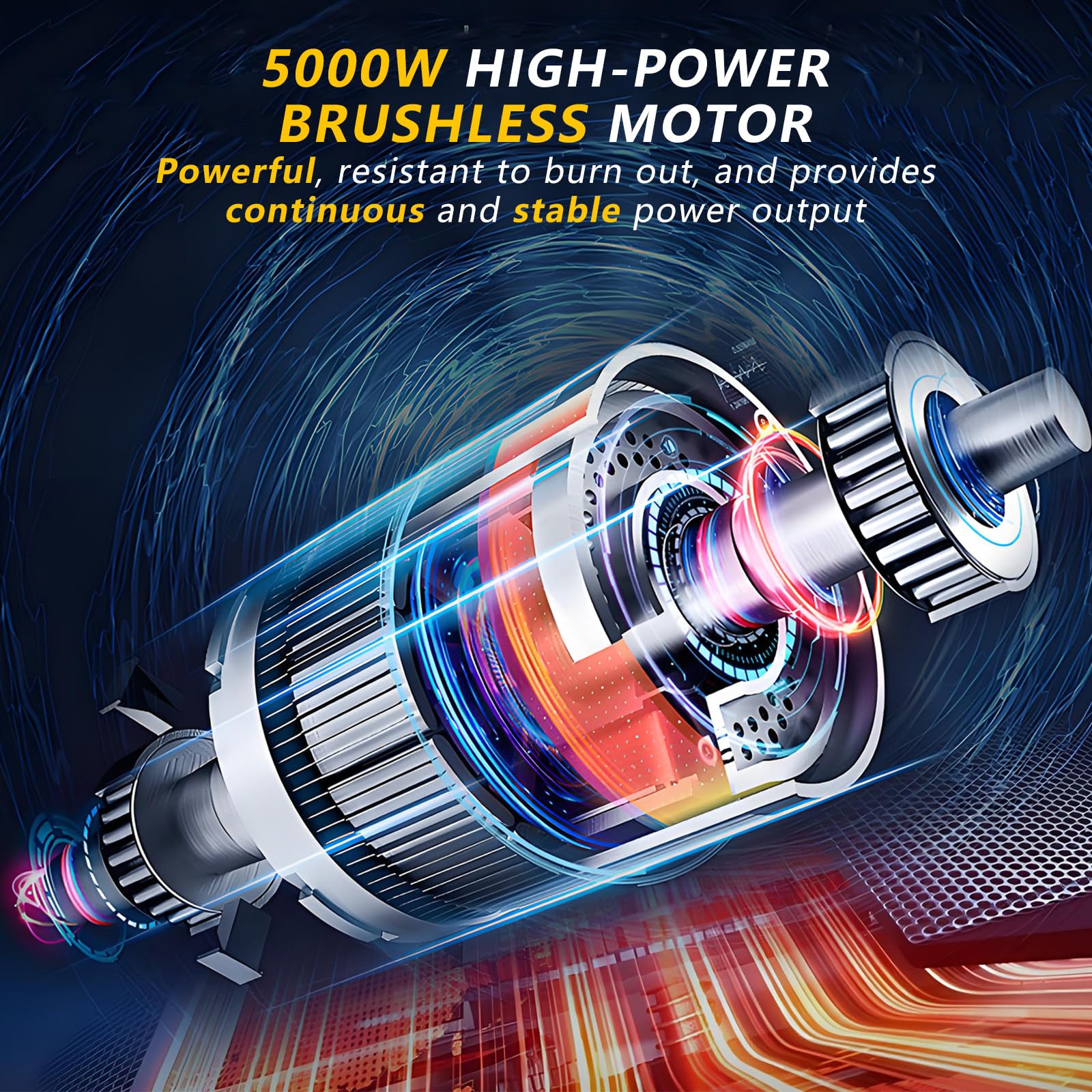 5000 W Elektrische BetonringsäGe, BüRstenloser Motor, HandgefüHrte RingsäGe FüR BetonwäNde, 11,4", 15,4", 19,3" Maximale Schnitttiefe 39cm(15.4")
