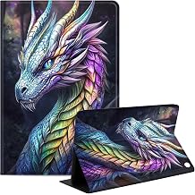 for Fire HD 10 Tablet Case for Kindle Fire HD 10/10 Plus 13th/11th Gen 2023/2021, Slim PU Leather Stand Cover with Auto Wake/Sleep, Multi-Angle Viewing & Shockproof, Majestic Dragon