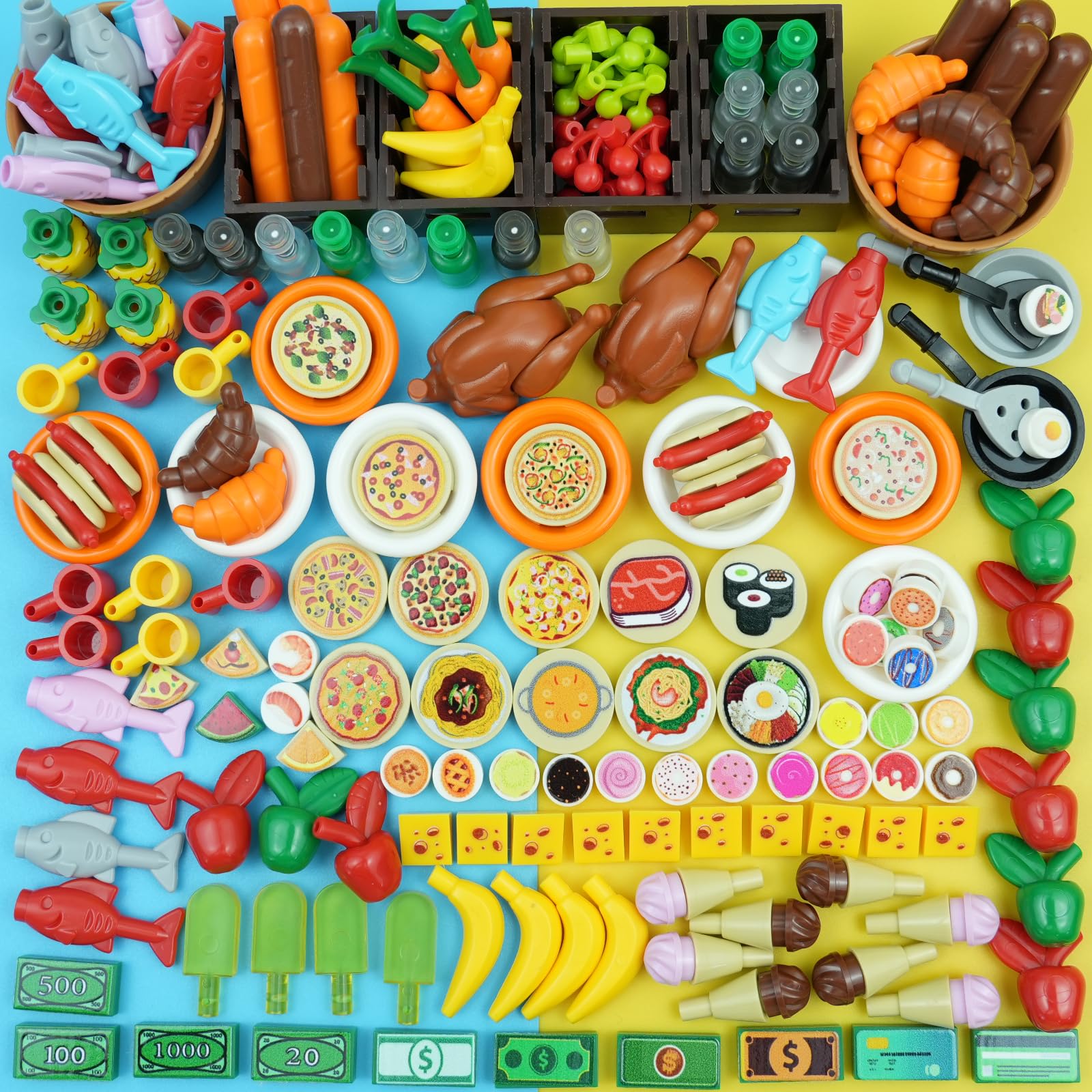 Amazon.com: Pamvava 220pcs City Food Accessories Building Block