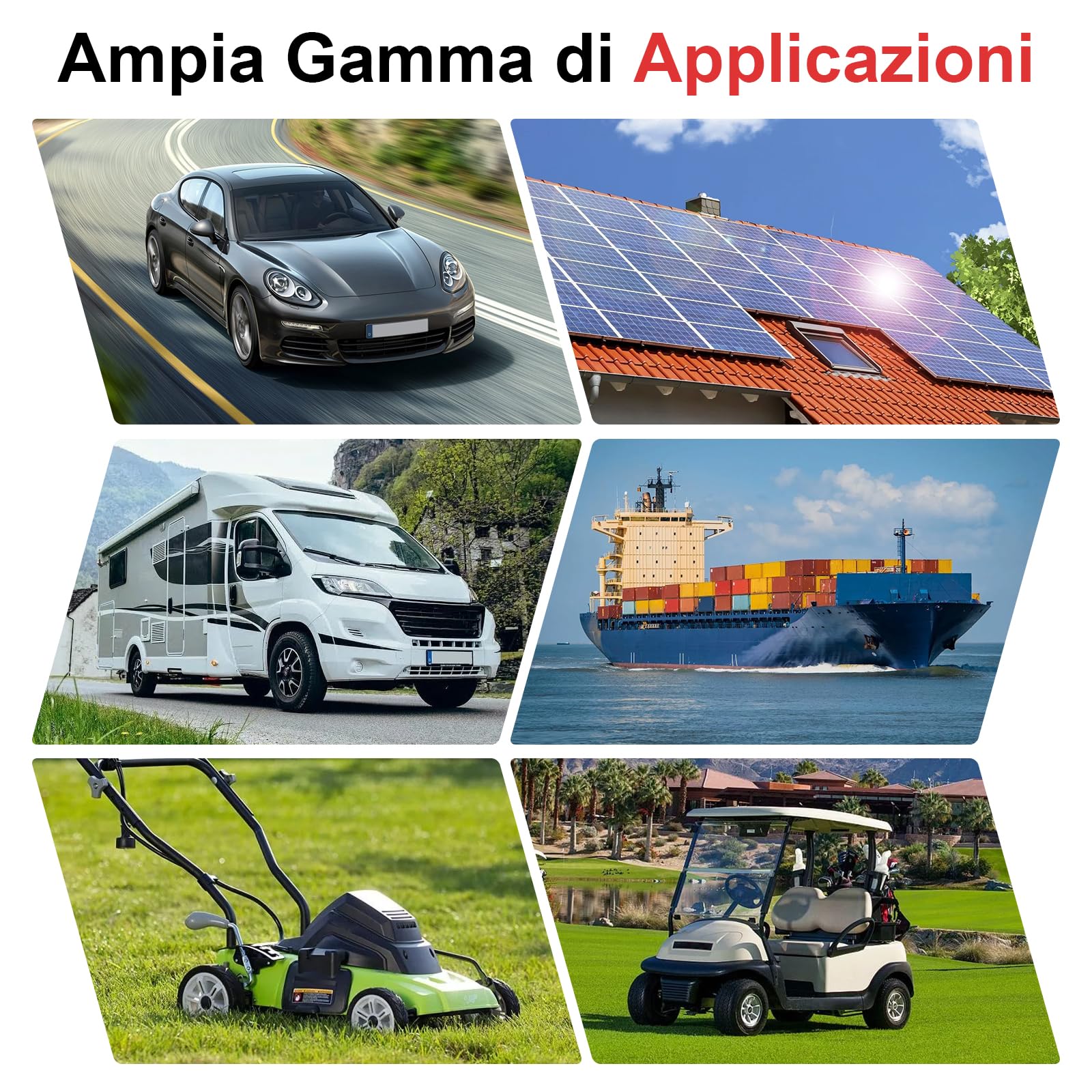 Cavi Batteria Auto 35mm2, Cavo Auto Batteria 2AWG 100cm, Filo di Rame Senza Ossigeno, Corrente Massima 150A, Tensione Nominale 450V, 35mm² Cavi Batteria Camper 12V 24V