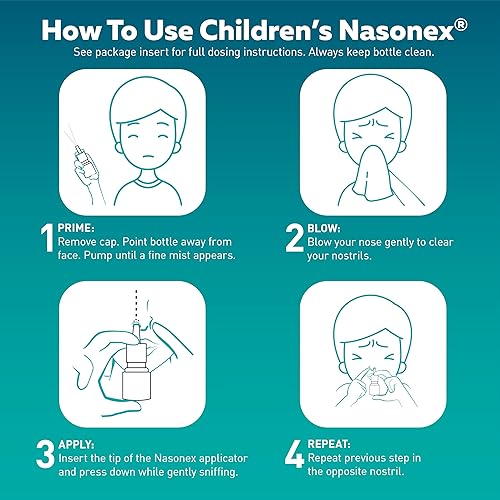 Vista 24 de Nasonex 24HR - Aerosol nasal para alergias, sin somnolencia, sin olor, síntomas de alergia + congestión nasal, fuerza de prescripción completa, 60