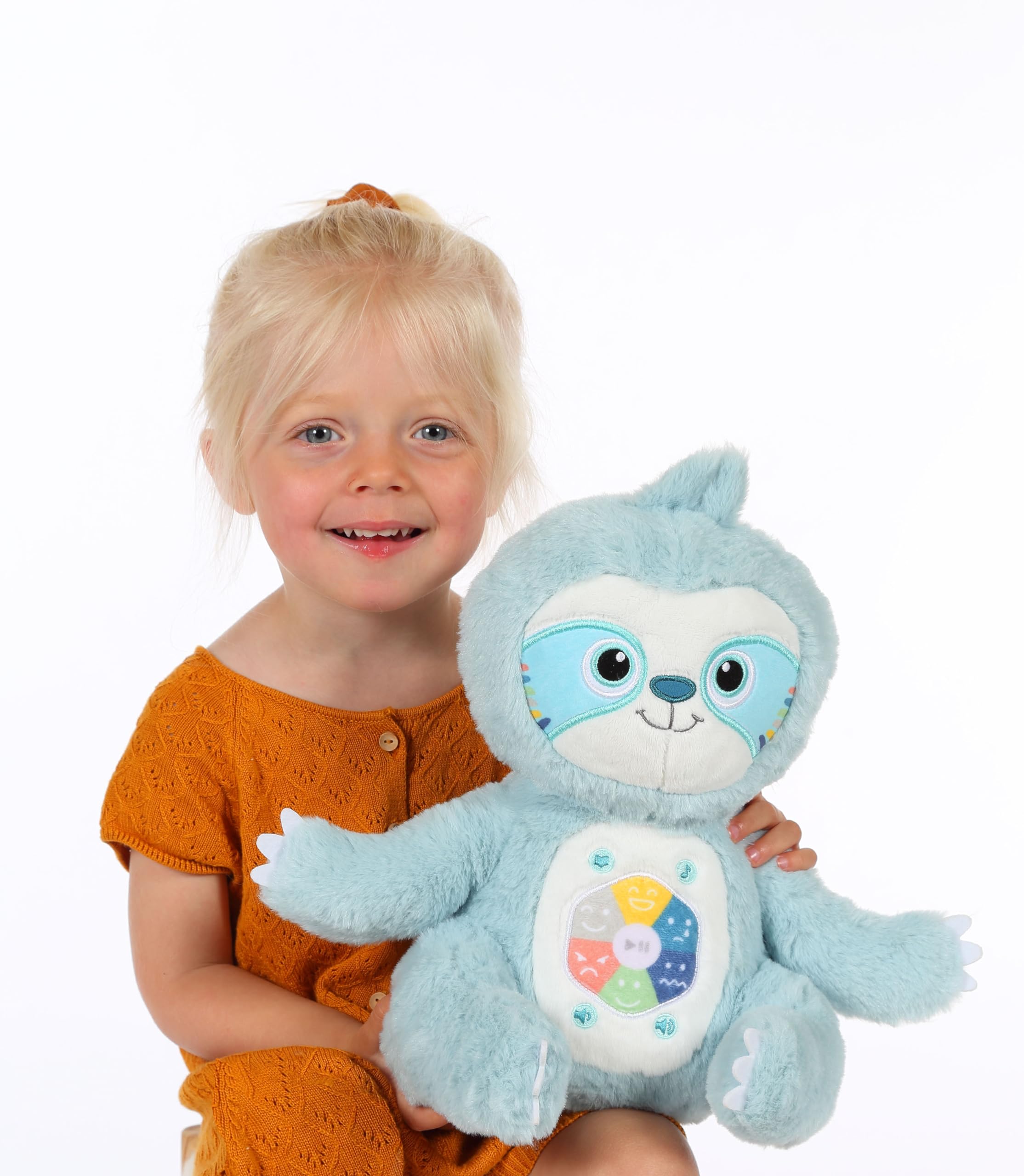 Gipsy Toys - Siméon, Mon conteur d'émotions – Peluche Interactive Musicale, conteuse d’Histoires – Garçon et Filles – 10 Mois à 7 Ans - 28 cm - Vert d'eau - Version Française