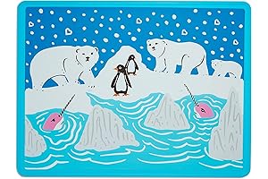WildLove Silicone Placemat for Kids, Polar Bear