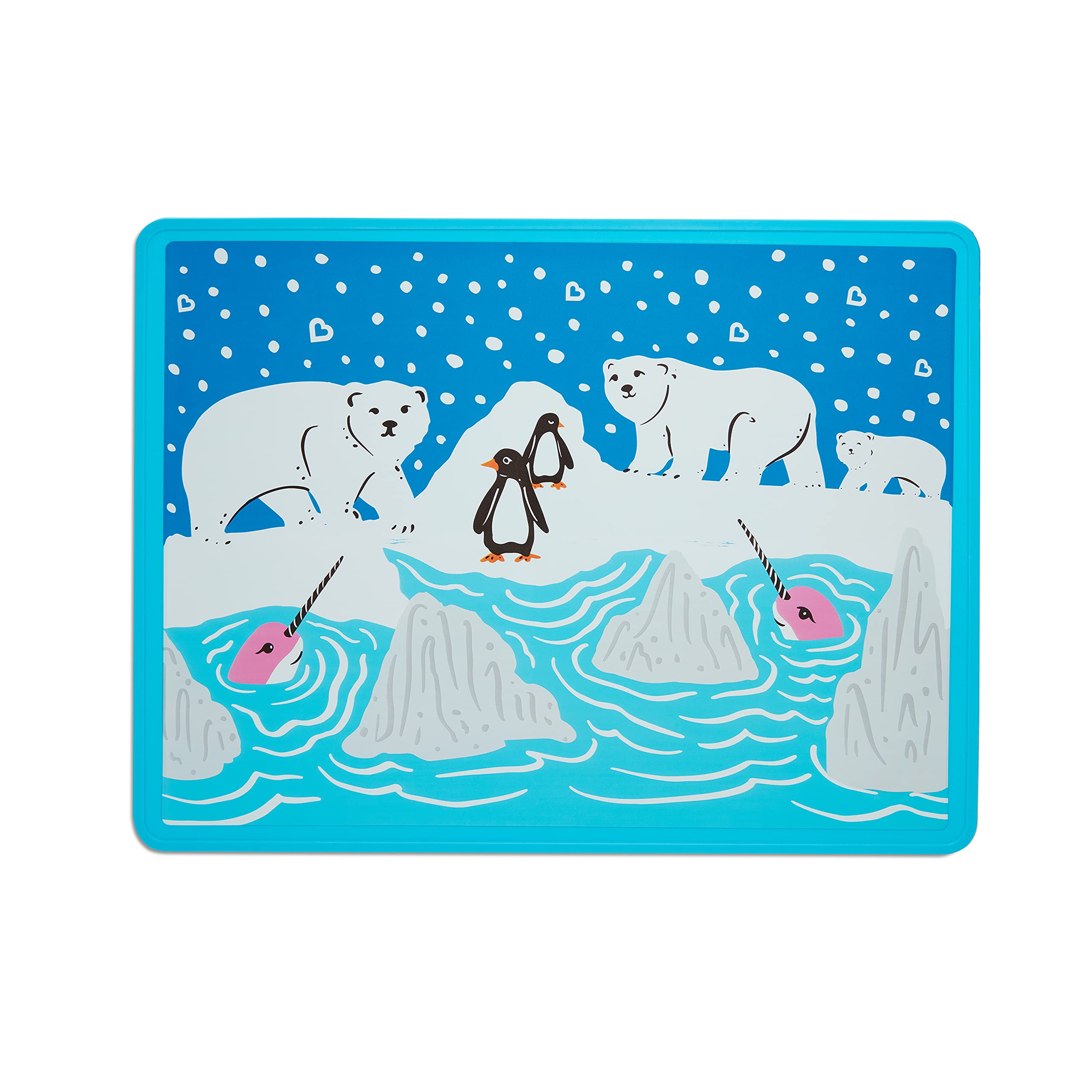 Set de table en silicone Munchkin WildLove motif ours polaire réversible pour enfant