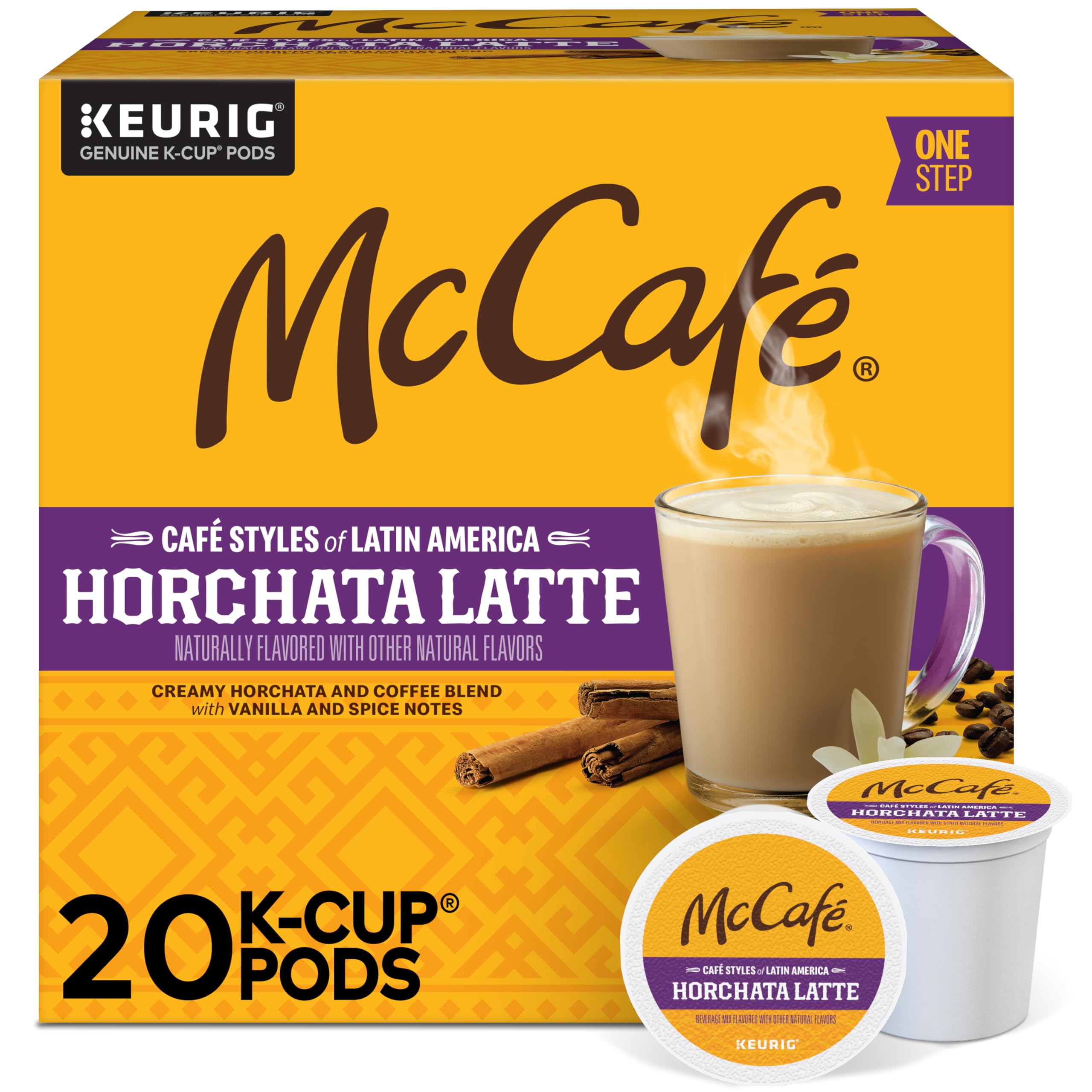 McCafeCafe Styles of Latin America Horchata Latte, Keurig Single Serve K-Cup Coffee Pods, 20 Count (Pack of 1)