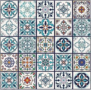 25pc Tile Stickers,Retro Traditional Wall Til...,