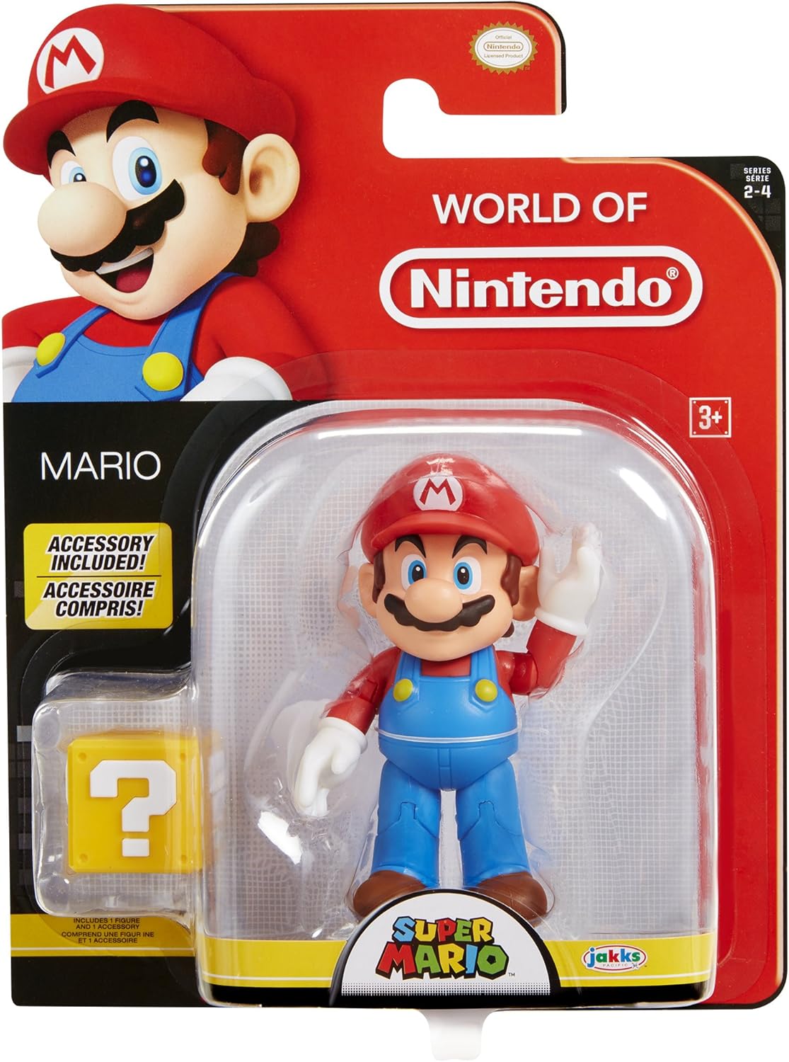 World of Nintendo Mario with Coin Box Action Figure, 4" - Image 3