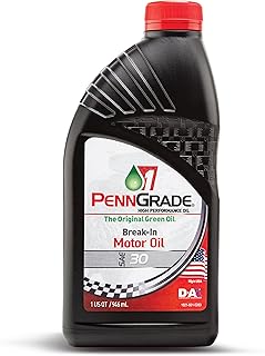 PENN GRADE 1, 71206, Break-In Oil SAE 30, Works with Diesel and Gasoline Engines, 1 Quart