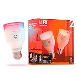 LIFX Color, A19 1100 lumens, Wi-Fi Smart LED Light Bulb, Billions of...