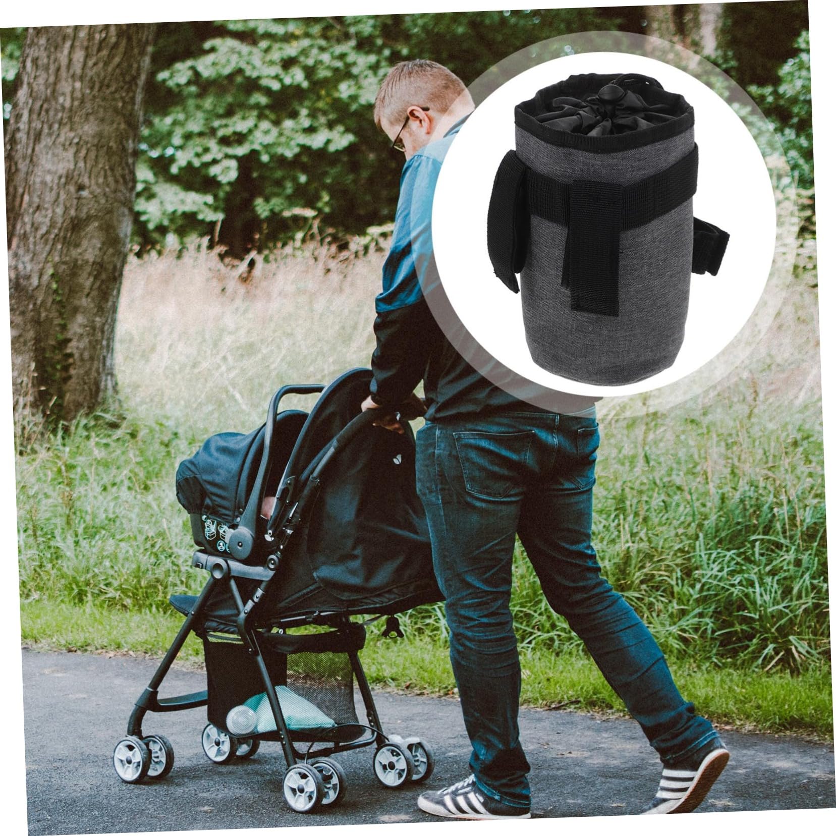 YARNOW 4 Piezas Soporte para Bebidas en el Manillar Accesorios Bicicleta con Botella de Agua Bolsas almacenaje Bolsas de almacenaje portavasos de Bicicleta Suministros al Aire Grey