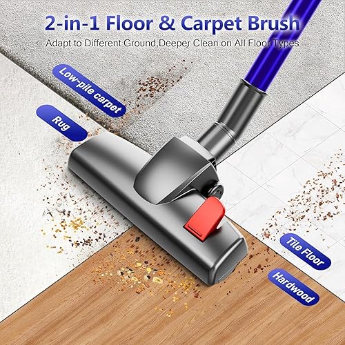 Miniatura 5 de Aspiradora con cable para el hogar, potente aspiradora de palo de 600 W, aspiradora 2 en 1, taza de polvo de 1.2 L, aspiradora de mano con cable