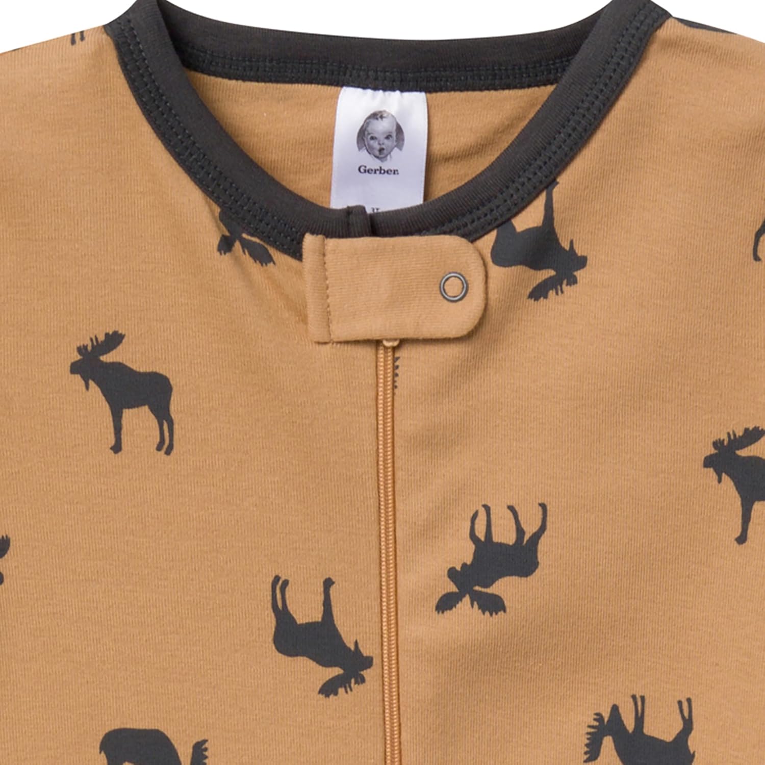 Gerber Baby-Boys 2-Pack Footed Pajamas, Moose, 6-9 Months - Image 4