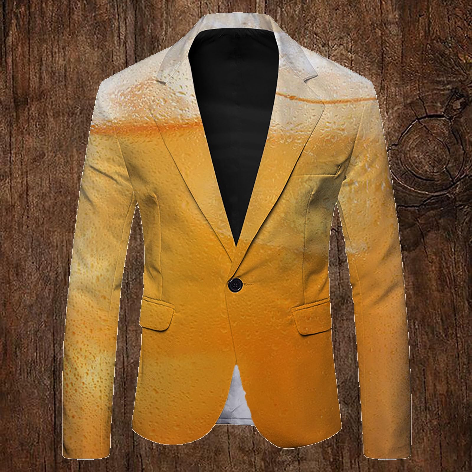 Generisch Elegante giacca da uomo con stampa birra dell'Oktoberfest, elegante abbigliamento per feste, comodo, casual, per uomini e donne